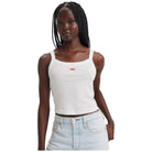 Levi's canotta a coste bianca cropped A74200009 T-shirt LEVI'S