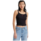Levi's canotta a coste nera cropped A74200010 T-shirt LEVI'S