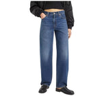 Jeans da donna Levi's baggy dad blu, vita alta e gamba larga