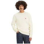 Maglione pullover da uomo Levi's crema, girocollo e maglia a coste