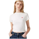 Levi's t-shirt bianca cropped a coste logo piccolo A7419 0013 T-shirt LEVI'S