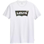 T-shirt bianca Levi's con logo grande camo stampato sul petto