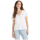 Levi's t-shirt bianca scollo a V logo piccolo 85341 0002 T-shirt LEVI'S