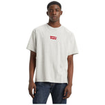 T-shirt Levi's vintage fit grigia con logo rosso sul petto e maniche corte