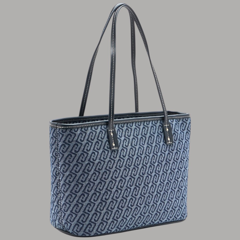 Liu Jo tote bag in denim jacquard AA6071T379A - Prodotti di Classe