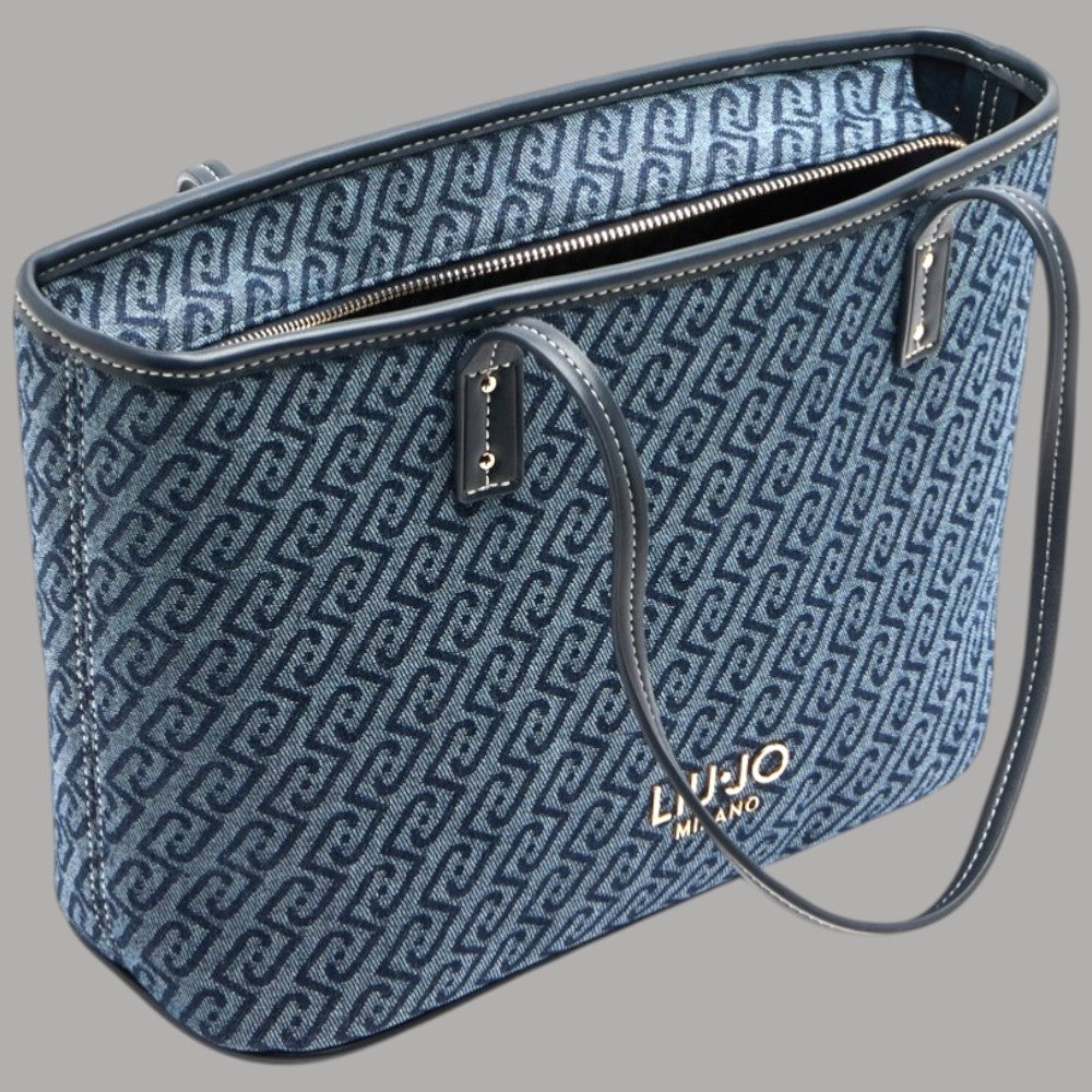 Liu Jo tote bag in denim jacquard AA6071T379A - Prodotti di Classe