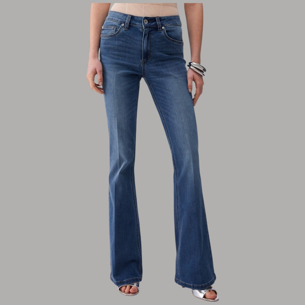 Liu Jo Jeans Bootcut Vita Alta Stonewash 86cm Eleganti - Prodotti di Classe