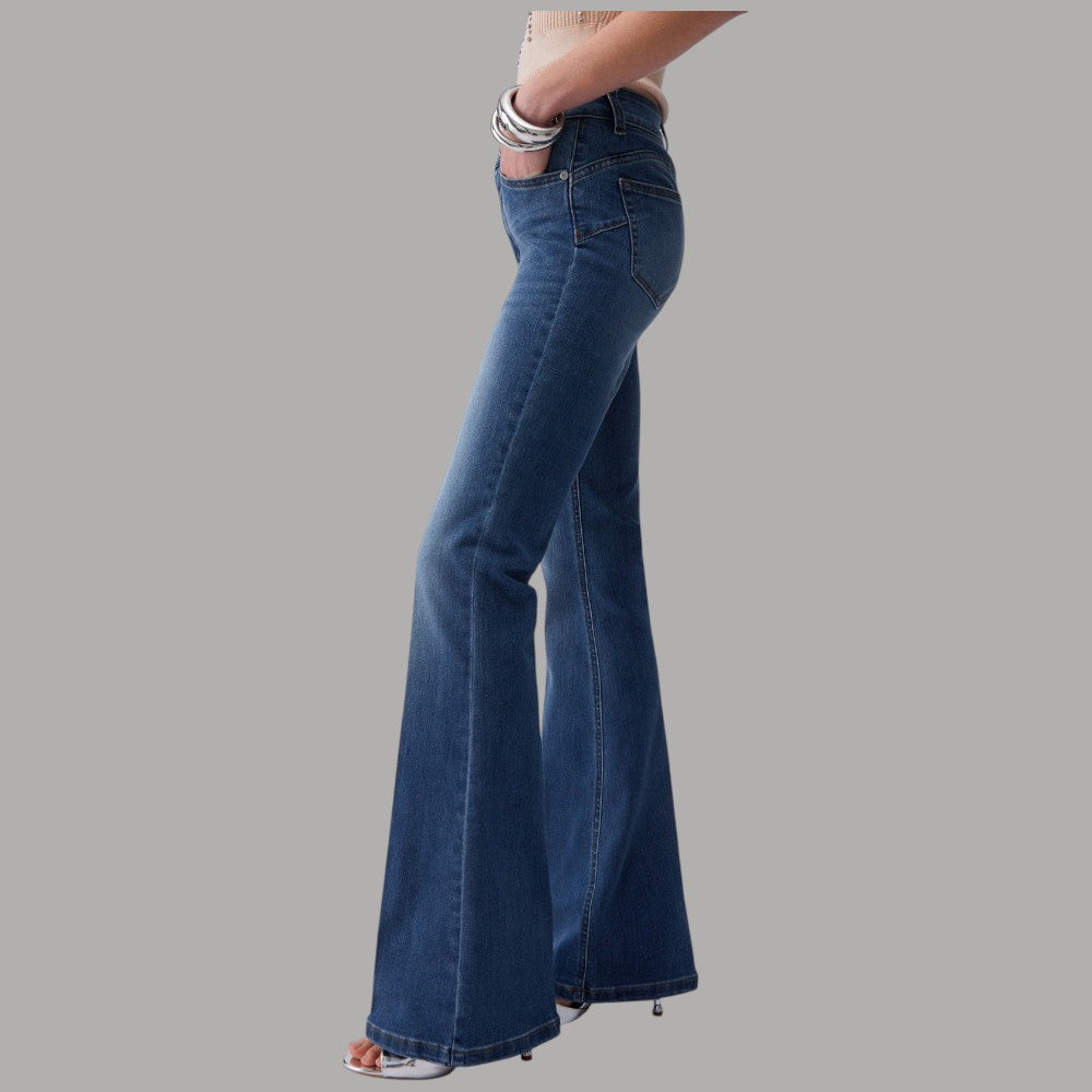 Liu Jo Jeans Bootcut Vita Alta Stonewash 86cm Eleganti - Prodotti di Classe