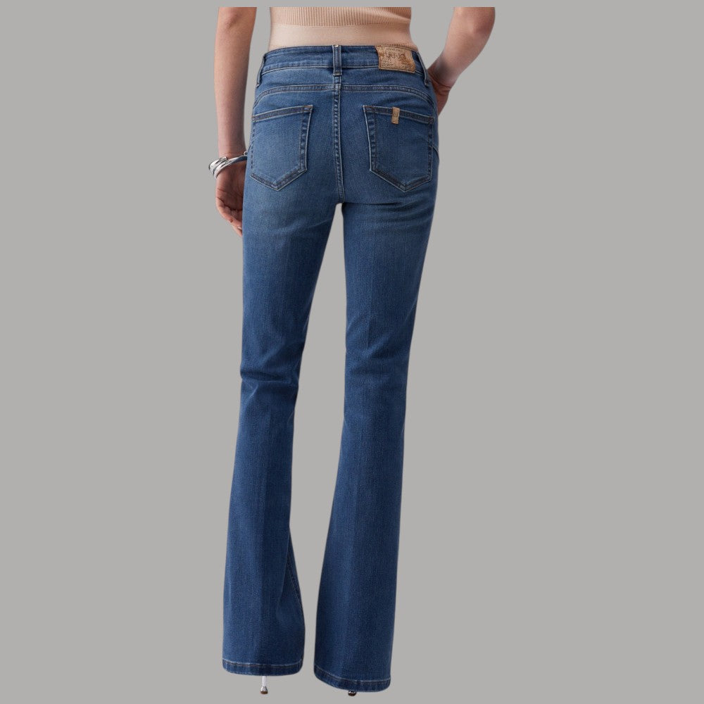 Liu Jo Jeans Bootcut Vita Alta Stonewash 86cm Eleganti - Prodotti di Classe