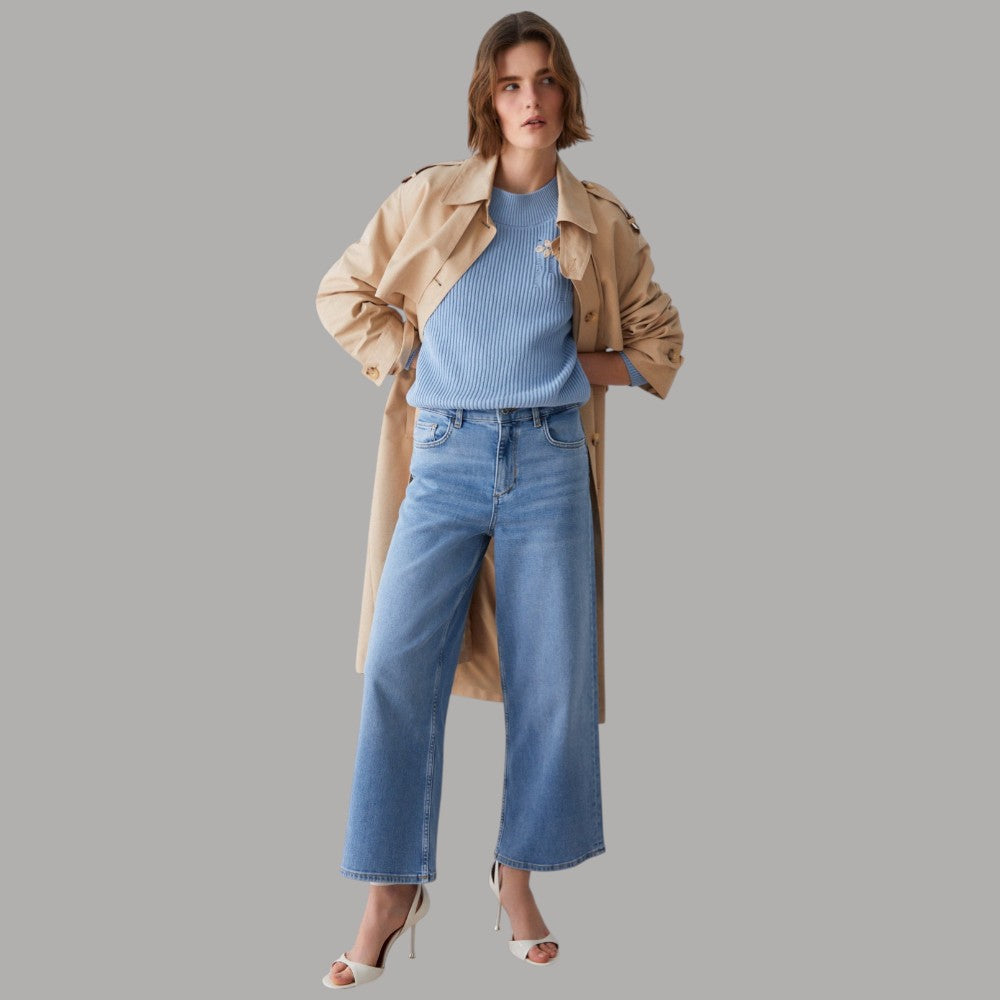 Liu Jo Jeans Flare Cropped Stonewash Donna Eleganti - Prodotti di Classe