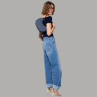 Liu Jo Jeans Flare Vita Alta con Cintura Logo Monogram - Prodotti di Classe