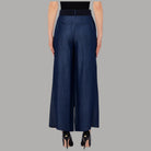 Liu Jo Jeans Palazzo Cropped Effetto Denim con Cintura Lyocell - Prodotti di Classe