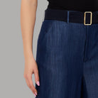 Liu Jo Jeans Palazzo Cropped Effetto Denim con Cintura Lyocell - Prodotti di Classe