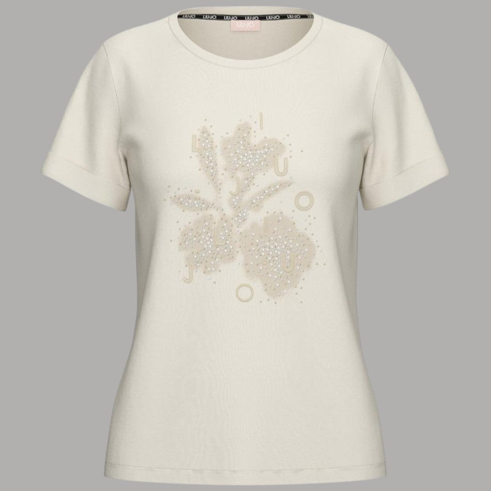 Liu Jo Maglietta Cotone Strass Donna - Art. TA6157JS923 - Prodotti di Classe