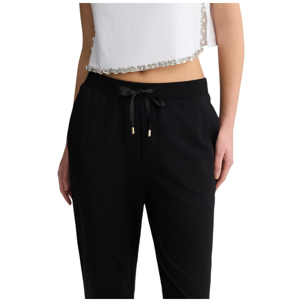 Liu Jo Pantaloni jogging neri in jersey TA5303J5942 22222 Pantaloni Liu Jo