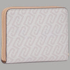 Portafoglio piccolo con zip Liu Jo, monogram naturale chiaro fronte