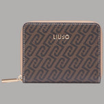 Portafoglio piccolo con zip Liu Jo, monogram testa moro scuro