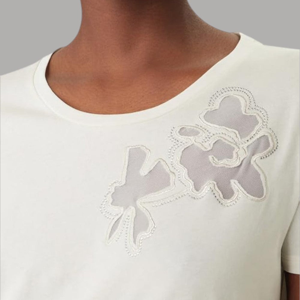 Liu Jo t-shirt Cut out con tulle TA6155JS923 - Prodotti di Classe