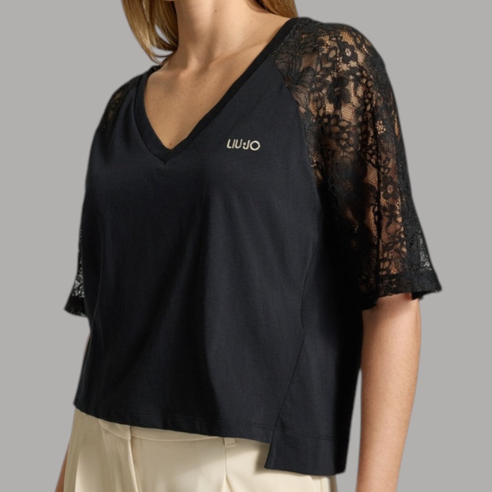 Liu Jo t-shirt con pizzo TA6160JS923 - Prodotti di Classe