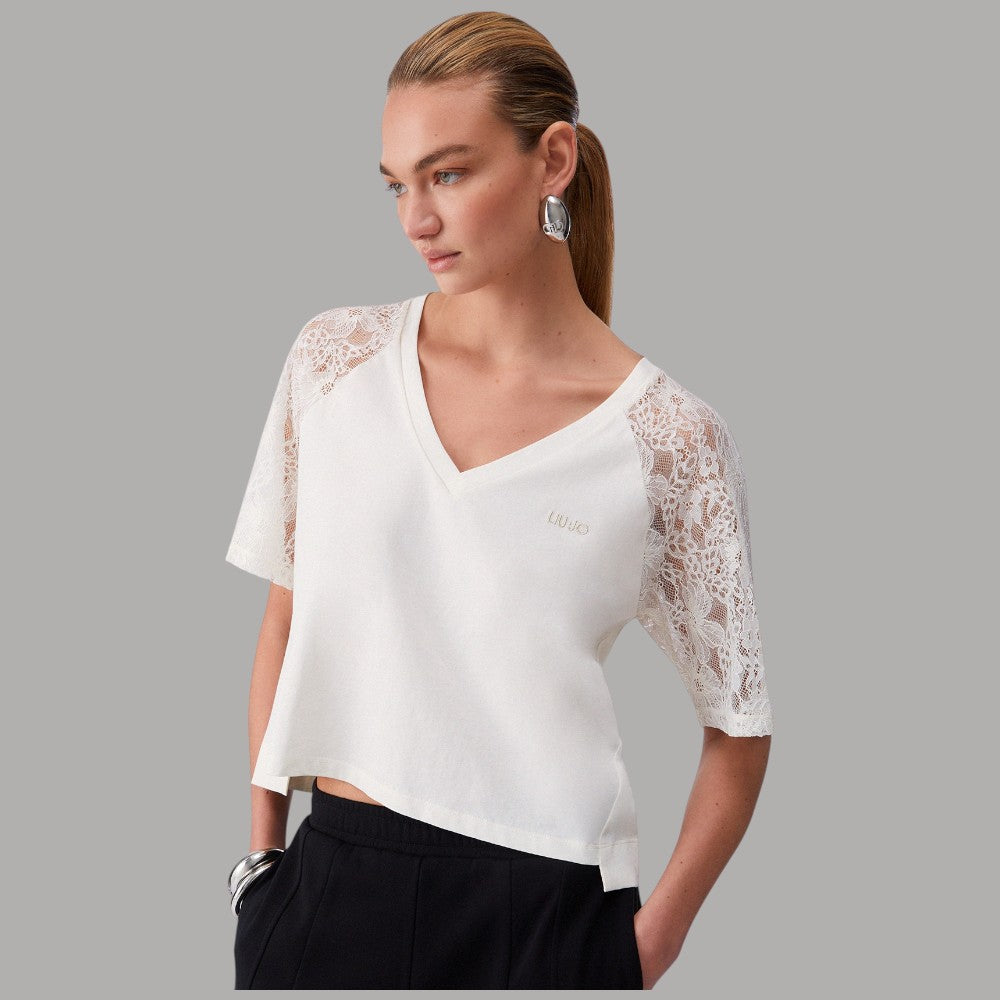Liu Jo t-shirt con pizzo TA6160JS923 - Prodotti di Classe