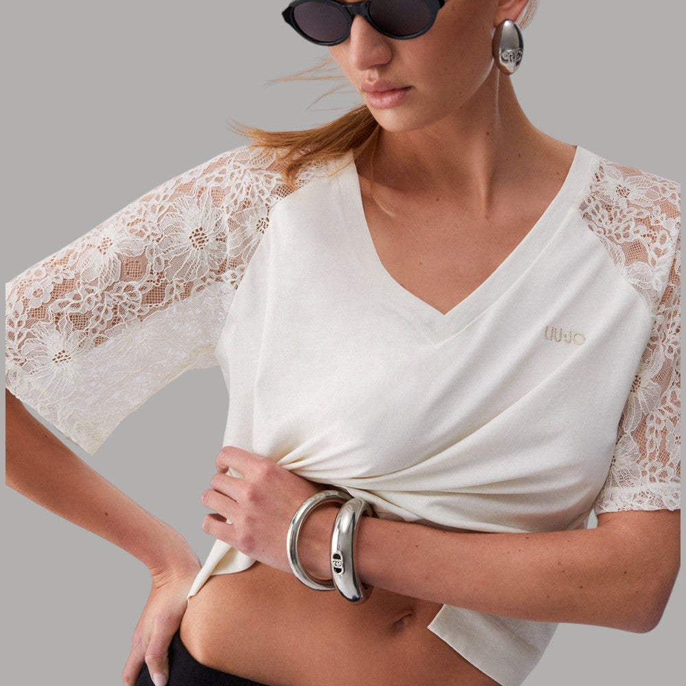 Liu Jo t-shirt con pizzo TA6160JS923 - Prodotti di Classe