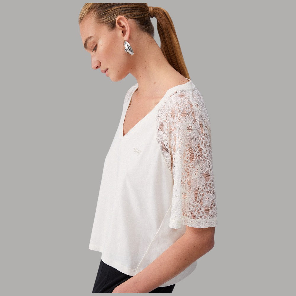 Liu Jo t-shirt con pizzo TA6160JS923 - Prodotti di Classe