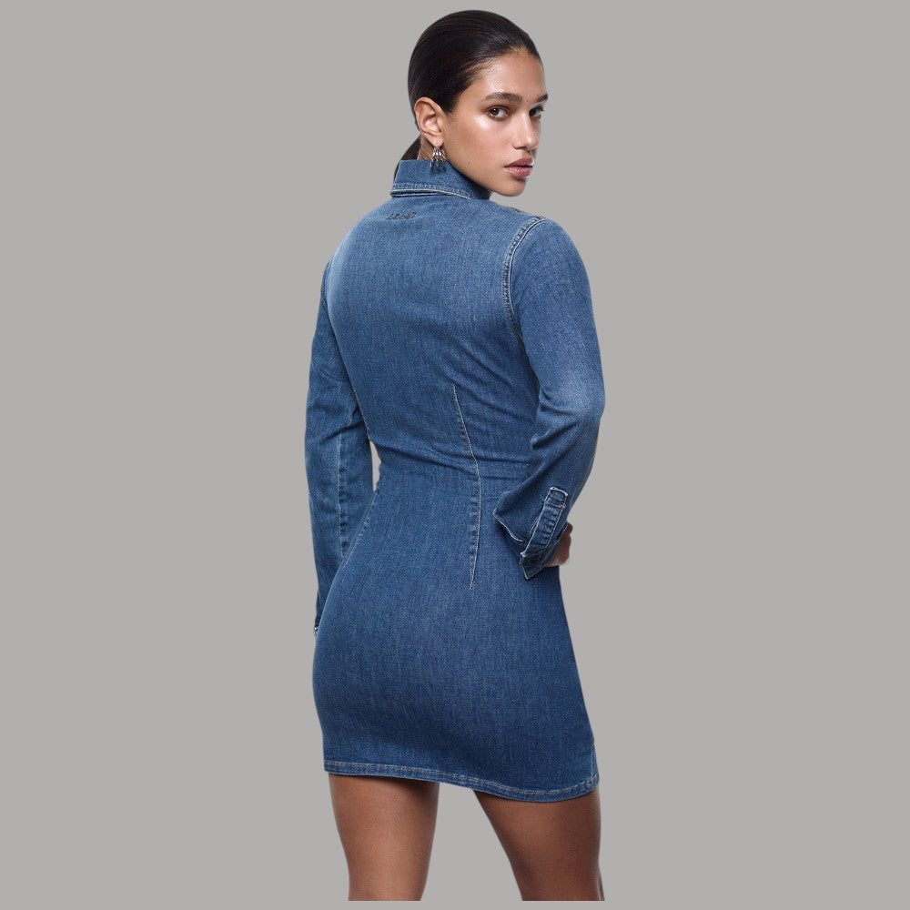 Liu Jo abito corto in denim con stringhe UA6508D0399 - Prodotti di Classe