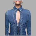 Liu Jo abito corto in denim con stringhe UA6508D0399 - Prodotti di Classe