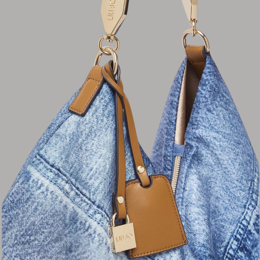 Liu Jo borsa foulard hobo media in raso con charm regolabile - Prodotti di Classe