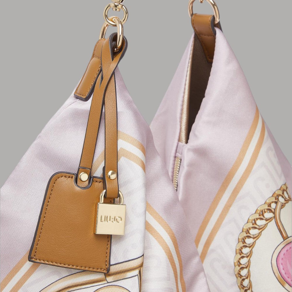 Liu Jo borsa foulard hobo media in raso con charm regolabile - Prodotti di Classe