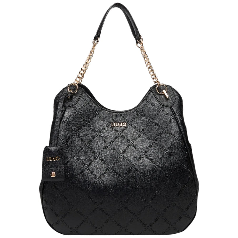 Liu Jo borsa satchel nera grande AF5054E0538-22222 Borse Liu Jo