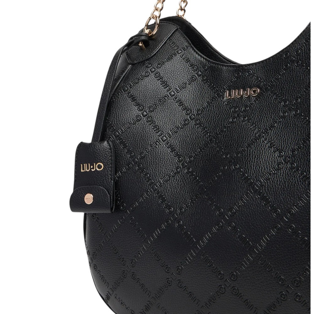 Liu Jo borsa satchel nera grande AF5054E0538-22222 Borse Liu Jo