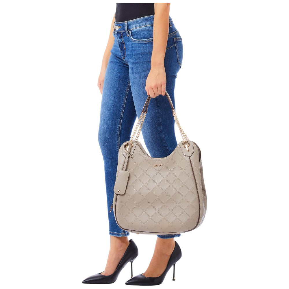 Liu Jo borsa satchel taupe grande AF5054E0538-71105 Borse Liu Jo