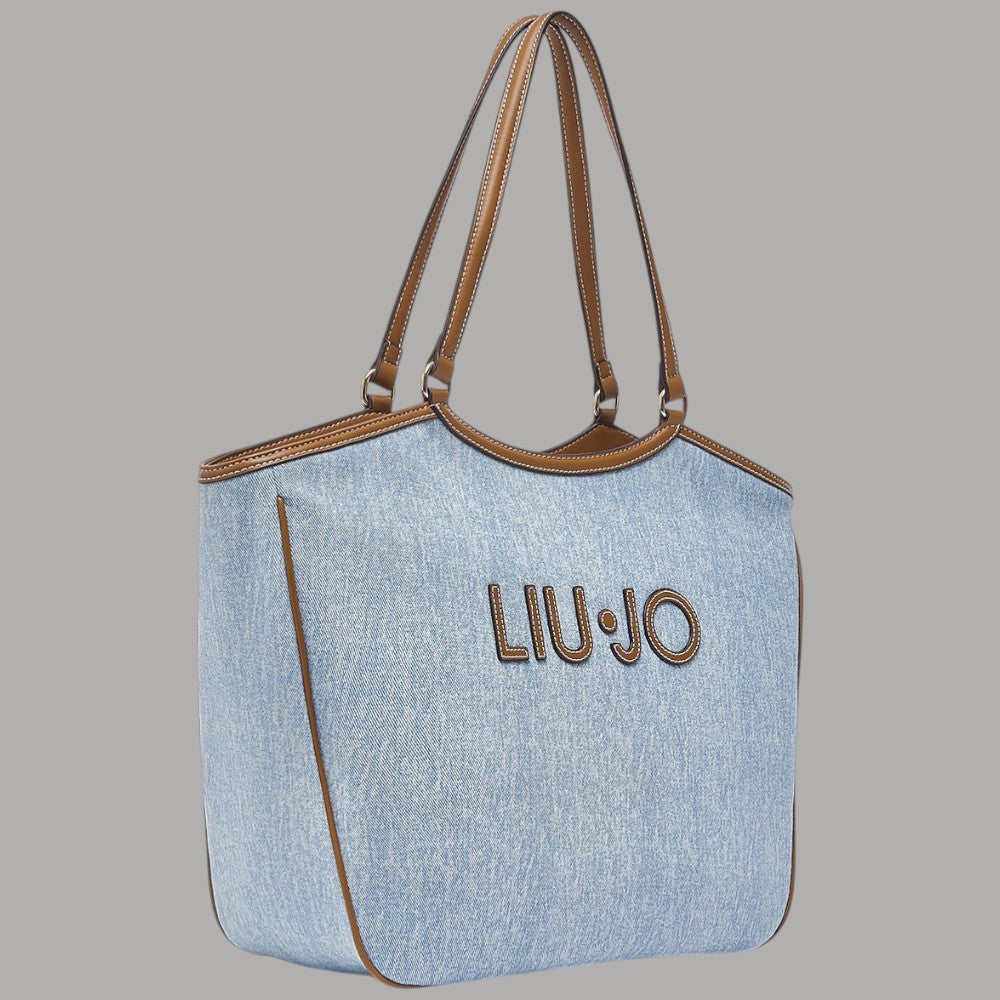 Liu Jo borsa tote grande in denim AA6208T377A - Prodotti di Classe