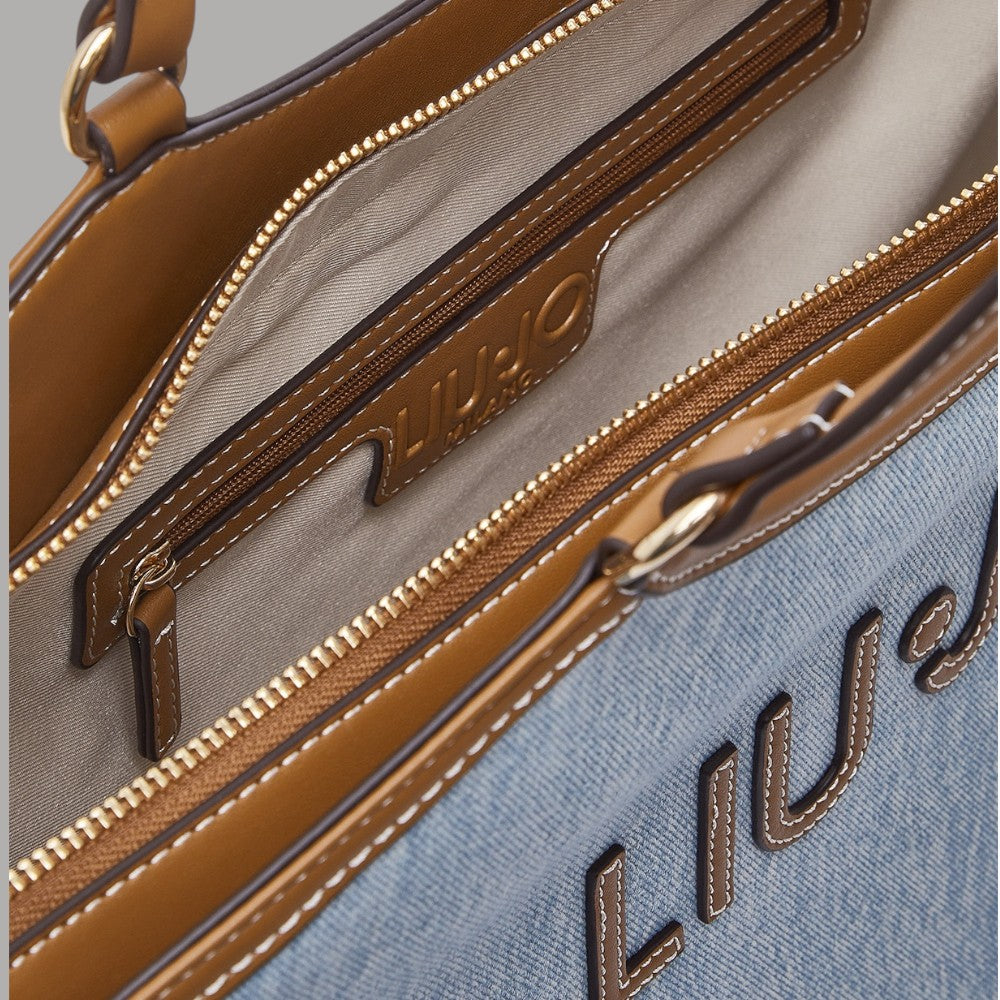 Liu Jo borsa tote grande in denim AA6208T377A - Prodotti di Classe