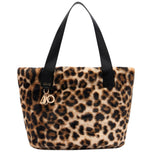 Borsa tote Liu Jo maculata con manici neri e accessorio logo dorato