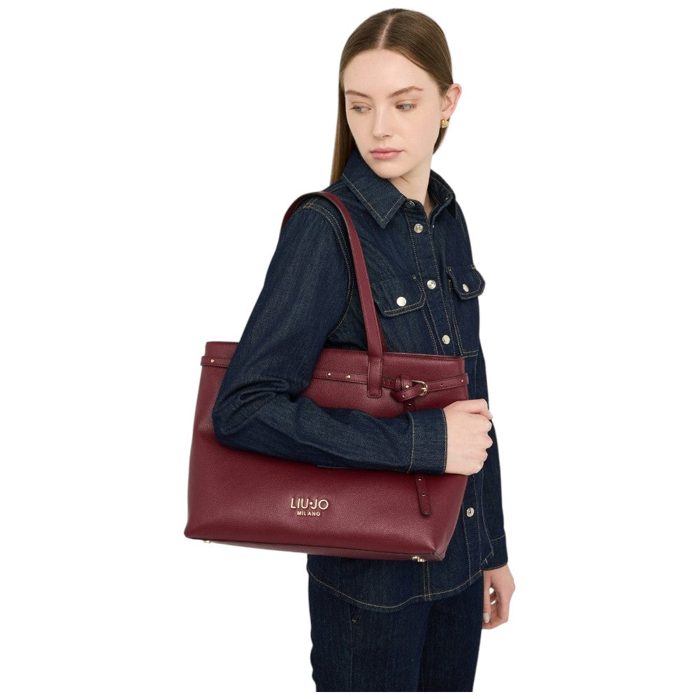 Liu Jo borsa tote rosso vino AF5135E0058-91726 Borse Liu Jo