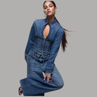 Liu Jo camicia in denim con stringhe UA6507D0399 - Prodotti di Classe