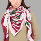 Liu Jo foulard lampone floro zebrato 120X120 2F5075T0300 - Prodotti di Classe