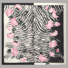 Liu Jo foulard nero floro zebrato 120X120 2F5075T0300 - Prodotti di Classe