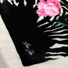 Liu Jo foulard nero floro zebrato 120X120 2F5075T0300 - Prodotti di Classe