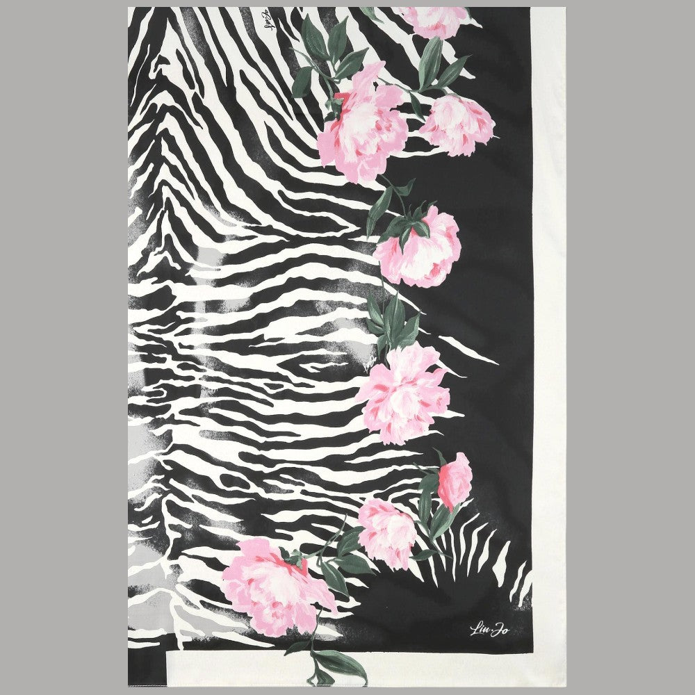 Liu Jo foulard nero zebrato 90X90 con scatola 2F5084T0300 - Prodotti di Classe