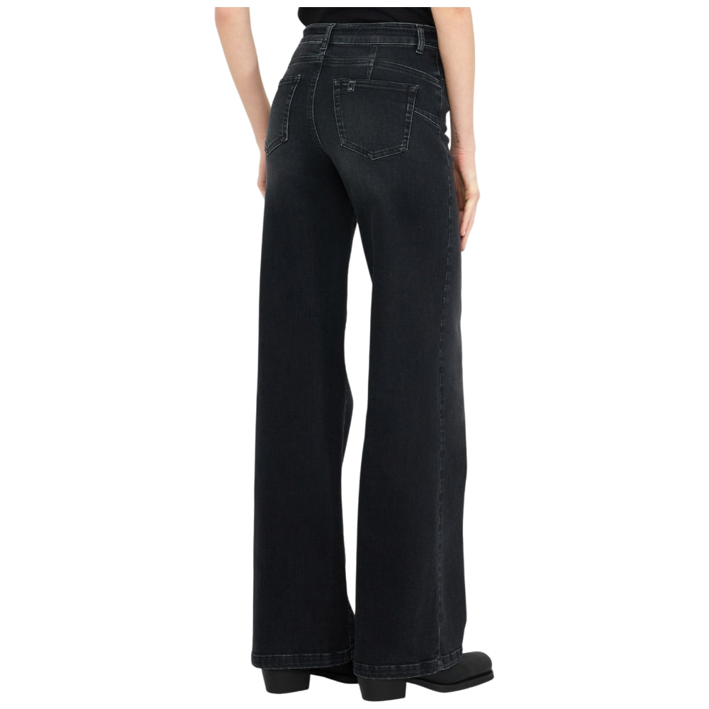 Liu Jo jeans flare nero con cintura GOOD UF5100D0264-8L451 Jeans Liu Jo