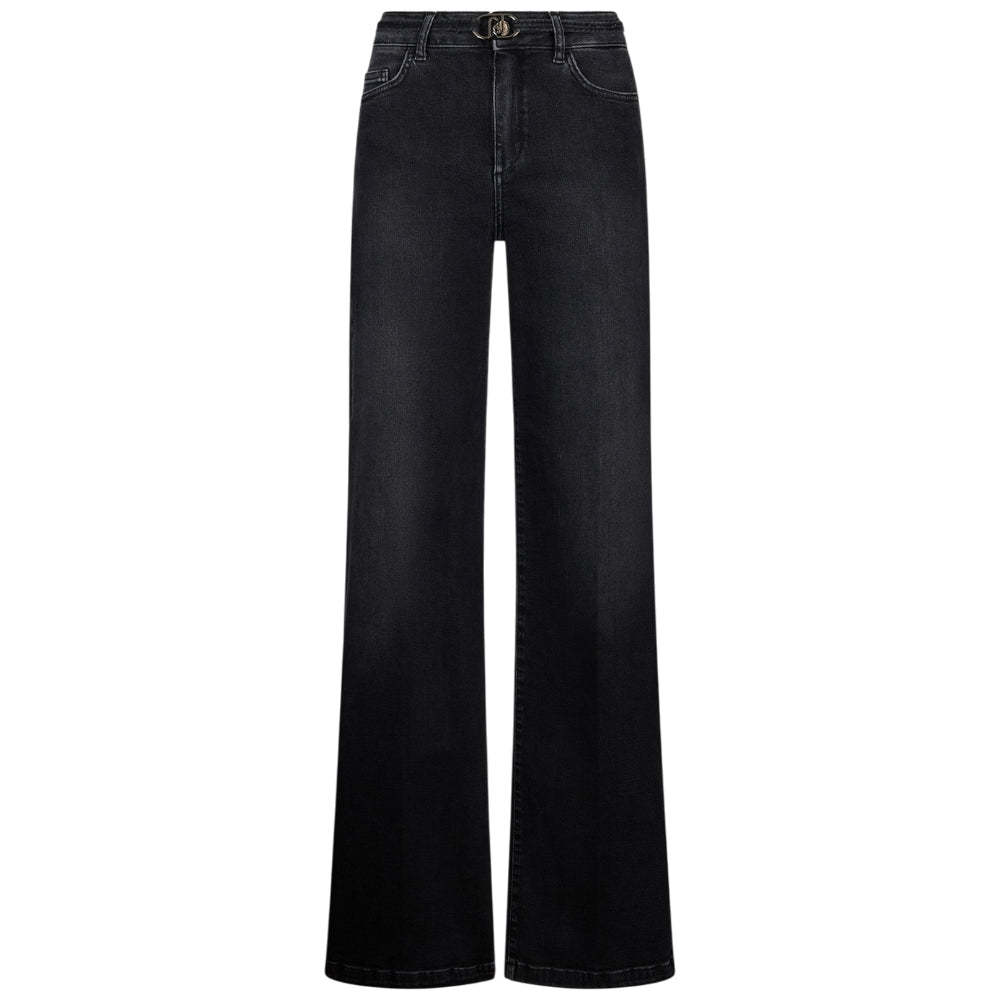 Liu Jo jeans flare nero con cintura GOOD UF5100D0264-8L451 Jeans Liu Jo