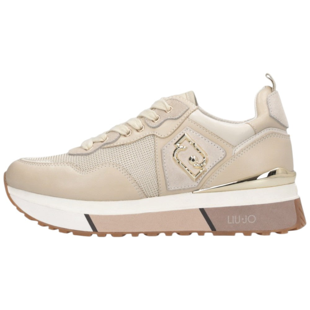 Liu Jo scarpe corda in pelle MAXI WONDER Sneakers Liu Jo