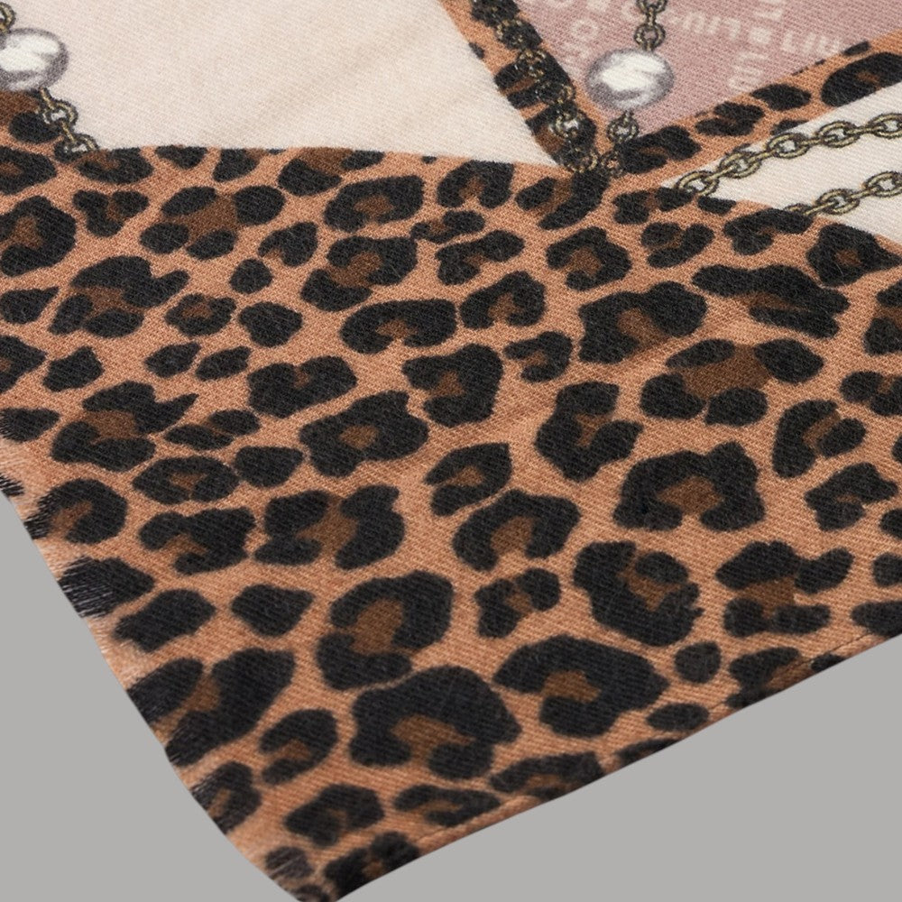 Liu Jo sciarpa beige animalier 70X180 2F5081T0300 - Prodotti di Classe