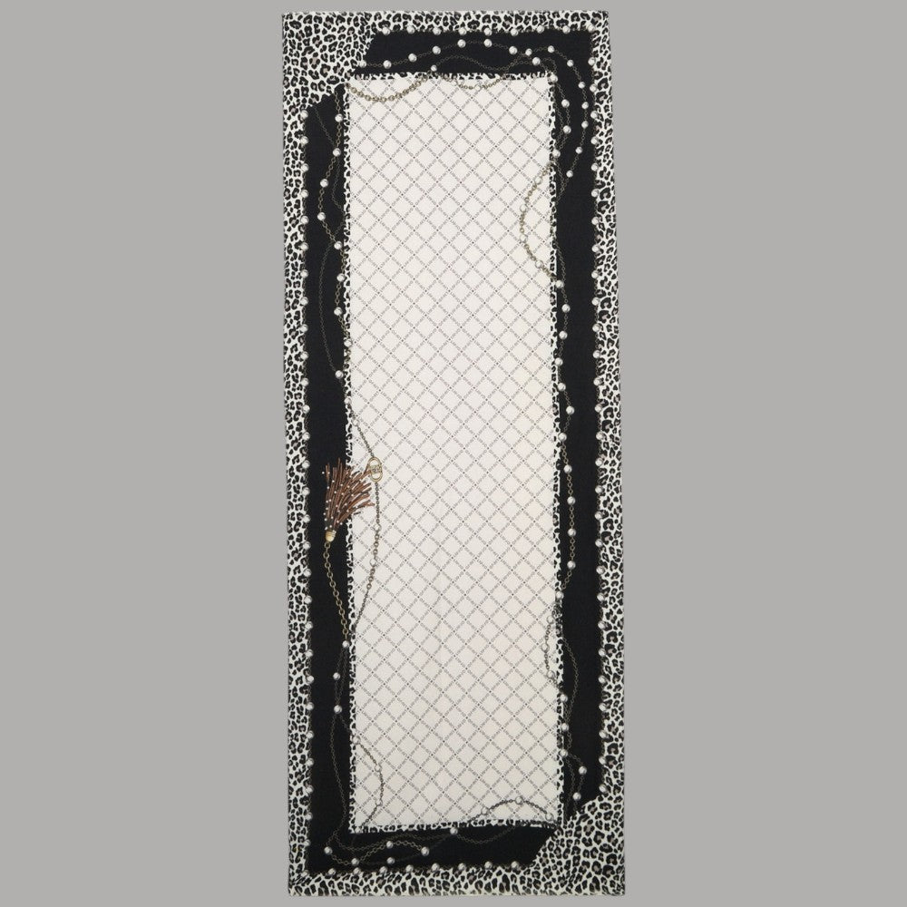 Liu Jo sciarpa nera animalier 70X180 2F5081T0300 - Prodotti di Classe