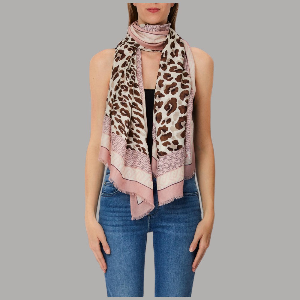 Liu Jo stola animalier modal 90x180 cm con logo elegante - Prodotti di Classe