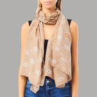 Liu Jo stola con logo 70x180 cammello degrade 2F5080T0300 - Prodotti di Classe