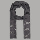 Liu Jo stola con logo 70x180 nero degrade 2F5080T0300 - Prodotti di Classe